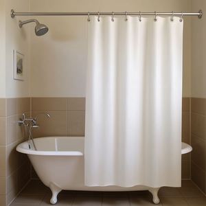 Tenda da doccia Naonao Peva 180x180 cm con 12 ganci, design minimalista impermeabile per il bagno - Product Image 1