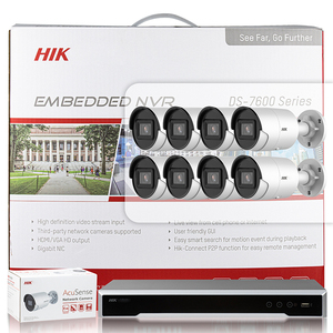 Caméra réseau Bullet AcuSense pour extérieur et intérieur DS-<span class=keywords><strong>7608NI</strong></span>-<span class=keywords><strong>I2</strong></span>-8P 8 canaux 1U 8 PoE Système de caméra 4K Systèmes de surveillance - Product Image 1