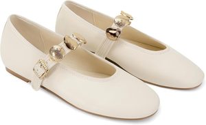 <span class=keywords><strong>Ballerine</strong></span> con <span class=keywords><strong>Borchie</strong></span> per Donne, Scarpe Mary Jane con <span class=keywords><strong>Punta</strong></span> Tonda, Cinturino con Fibbia, Eleganti e Comode Scarpe da Ballerina Casual - Product Image 3