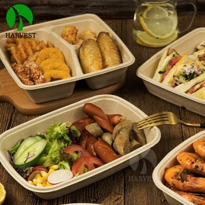 Pâte de papier jetable, pièces, carrée non décolorée, récipient biodégradables pour aliments à emporter - Product Image 6