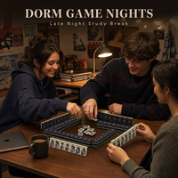 Jeu de Mahjong Gothique Style Américain, Tuiles de Mahjong de Luxe en Résine, Design Crâne Victorien, Jeu de Table Mahjong, Cadeau