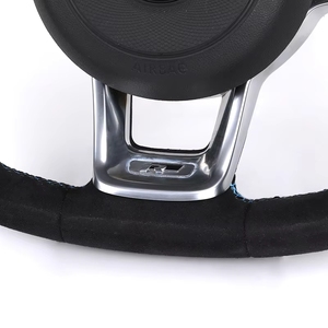 Volante Deportivo de Cuero Semiperforado R <span class=keywords><strong>Line</strong></span> de 3 Radios para VW Golf 5/6/7 R CC (MK5/6/7) - Product Image 6