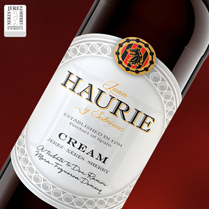 Vino Sherry CREAM HAURIE Hecho en España, 750 ml, 100% Uva Palomino, Vino Fortificado de Sabor Medio Dulce - Product Image 4