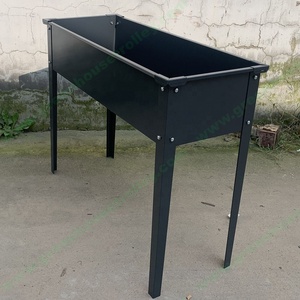 Jardinera Elevada con Patas, Caja <span class=keywords><strong>de</strong></span> Cultivo Elevada <span class=keywords><strong>para</strong></span> Exteriores, <span class=keywords><strong>para</strong></span> Flores y Vegetales, Acero con Recubrimiento en Polvo, Uso Diario - Product Image 4