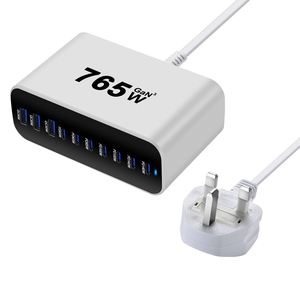 Multi USB nuevo 765 W multipuerto 10 puertos USB GaN carga rápida adaptador de cargador de escritorio estación de carga rápida para <span class=keywords><strong>Notebook</strong></span> para portátil - Product Image 4