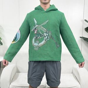 LOW quantité minimale de commande Sweat à capuche en tapisserie anime personnalisable Yarn Dyed Tapestry Design Poke Z Mon Hoodie pour hommes - Product Image 2