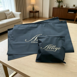 Customized Black Zipper Bag Brand Logo Waterproof Plastic Ziplock Pouch Apparel Packaging Garment Bags for Online Business - Product Image 4