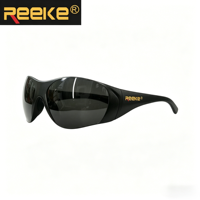 Lunettes de sécurité réutilisables à haute visibilité avec monture en PC, verres anti-rayures, certifiées EN166 pour les travaux de construction, marque REEKE, Chine