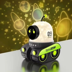 Kids Favorite Gift Cartoon Robot Car Projection Lamp Dreamy Starry Universe Animal Holiday Projector Night Light with BT <strong>Speaker</strong> - Product Image 1