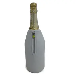 Custom Logo Printing Neoprene Waterproof Champagne Wine Carrier Tote Bag Insulated Wine Cooler Bag