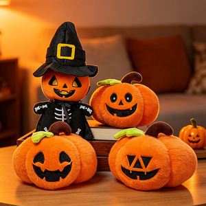 Novedad transfronteriza: Juguetes de peluche de calabaza, fantasma y bruja de Halloween, material de poliéster, 11-30 cm, adornos colgantes - Product Image 1