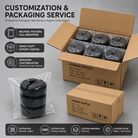 Vente en gros de pièces de suspension de camion : Silentblocs en caoutchouc pour absorption des chocs, support de charge et amortissement progressif, avec emballage personnalisé