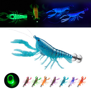 WEIHE 15.5g Leurre <span class=keywords><strong>de</strong></span> pêche crevettes à coulée lente, leurre dur bionique avec hameçons pour poissons d'eau salée - Product Image 3