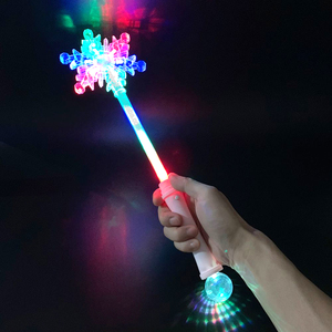 Bacchetta Luminosa a Forma di Fiocco di Neve LED per Regali di Natale, Bastoncino Magico Luminoso - Product Image 3