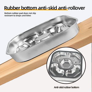 2025 nuovo Design Pet lento alimentatore ciotola con Aniti-Slip Mat all'ingrosso personalizzato in acciaio inox cibo per cani ciotola - Product Image 5