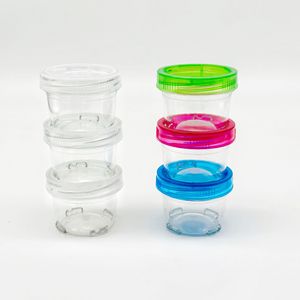 <b>Stackable</b> 40ml PET Plastic Jars With Screw Top Lid For Candy Tea Grains Jewelry <b>Storage</b> Cylinder Shape Airtight <b>Container</b> - Product Image 1