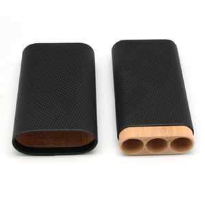 3ct cedro di legno vassoio di simulazione in fibra di carbonio in pelle <span class=keywords><strong>Cigar</strong></span> custodia con <span class=keywords><strong>Humidors</strong></span> - Product Image 5