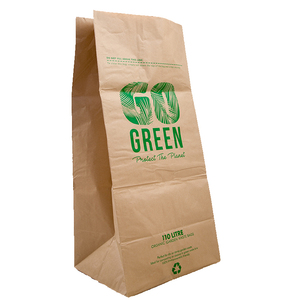<span class=keywords><strong>Sac</strong></span> en papier Feuilles <span class=keywords><strong>Compost</strong></span> Sacs en papier kraft pour feuilles Emballage de pelouse Sacs pour mauvaises herbes 110L 30 Gallon - Product Image 3