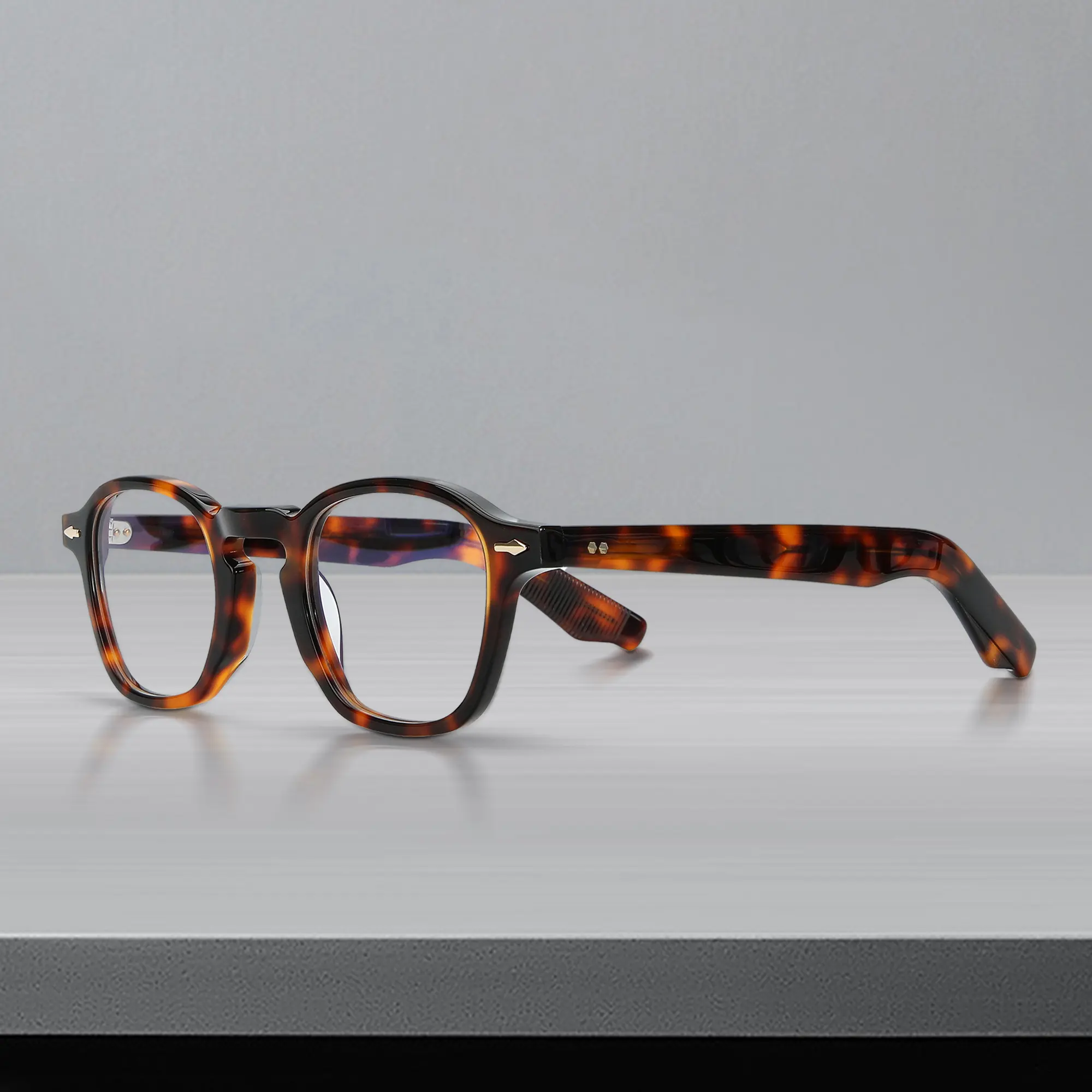 نظارات مصممة للرجال إطارات بصرية من مادة الأسيتات إطارات نظارات سوداء مطاطية نظارات مصممة في إيطاليا وصين بالجملة