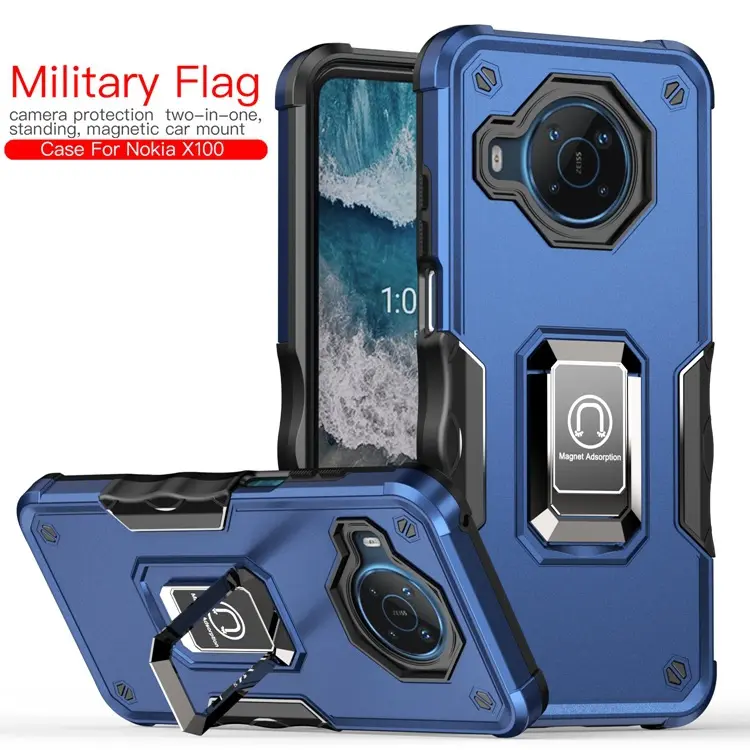 5G Mobile Cell Phone Shockproof Tpu PC Armor Back Cover For Nokia X100 Case