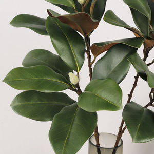 Ramas de Magnolia Simuladas con Dos Hojas, Alta Simulación, Decoración para el Hogar, Sala de Estar, Suelo - Product Image 2