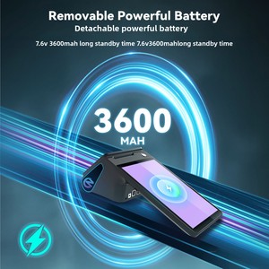 8-дюймовый портативный POS-терминал Android с двумя дисплеями, сенсорным экраном, кассовым аппаратом, сканером штрих-кодов, черный/синий, беспроводной сканер BT - Product Image 2