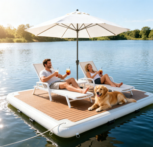 2026 Leisure Land Plateforme flottante gonflable en PVC personnalisée pour l'été, île de baignade, radeau et quai pour <span class=keywords><strong>jet</strong></span> <span class=keywords><strong>ski</strong></span> - Product Image 1