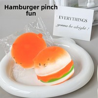 Modèle de burger réaliste à remontée lente, jouet anti-stress en caoutchouc pour bureau, décompression, nouveauté, cadeau pour filles