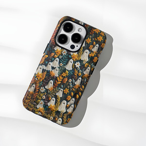 Coque de téléphone deux-en-un brodée et gaufrée pour iPhone 17 Pro - Coque mate 3D Crâne - Product Image 5