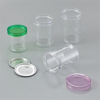 Boîte de conserve transparente de 300 ml avec couvercle en plastique pour thon