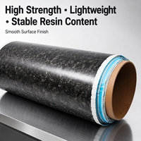 Tissu préimprégné en fibre de carbone 12K coupé, texture forgée, résine époxy avec film de protection, tissu préimprégné en fibre de carbone personnalisé