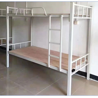Lit superposé en métal sur mesure, lit double en acier robuste avec échelle, lit superposé pour dortoir, école, auberge, dortoir du personnel