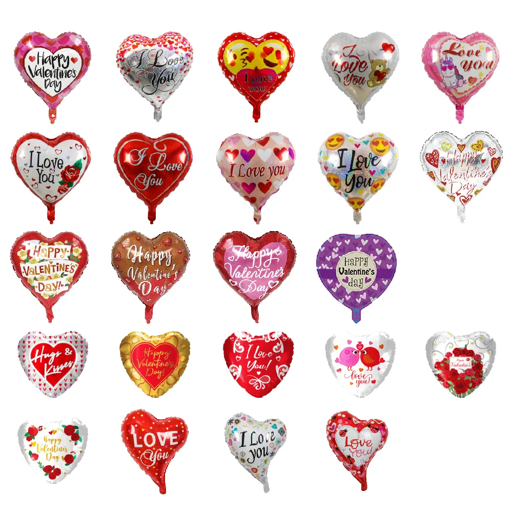 Vente en gros je t'aime mini 10 pouces aéré seulement saint valentin en forme de coeur amour feuille ballon coeur pour la décoration des amoureux