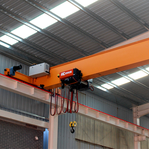 Grúa Puente Monorraíl Eléctrica de Viga Única de 1t, 5, 10, 15, 20, 32 Toneladas con Control Remoto para Montaje en Riel de Techo para Taller - Product Image 1