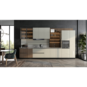 Muebles de Cocina Modulares de Madera Maciza, Juego Completo, Listos para Instalar, con Bisagras de Cierre Suave, Estándar E0, Grifo, Cesta para Cajones, Más Vendidos - Product Image 1