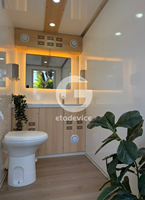 Unité de salle de bain mobile de luxe à 2 postes, douche et toilettes portables, remorque sanitaire de luxe