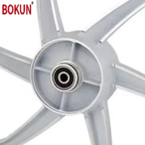 Rin de Motocicleta de Aleación de Aluminio Forjado de Seis Radios, Color Blanco Plateado, Serie <span class=keywords><strong>BOKUN</strong></span> 1.4/1.6x17 Pulgadas - Product Image 4