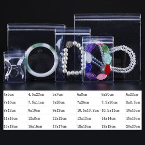 Pochette en vinyle transparente, fermeture éclair auto-scellante, sac en PVC transparent pour bijoux, emballage de bracelet en pierres précieuses - Product Image 4