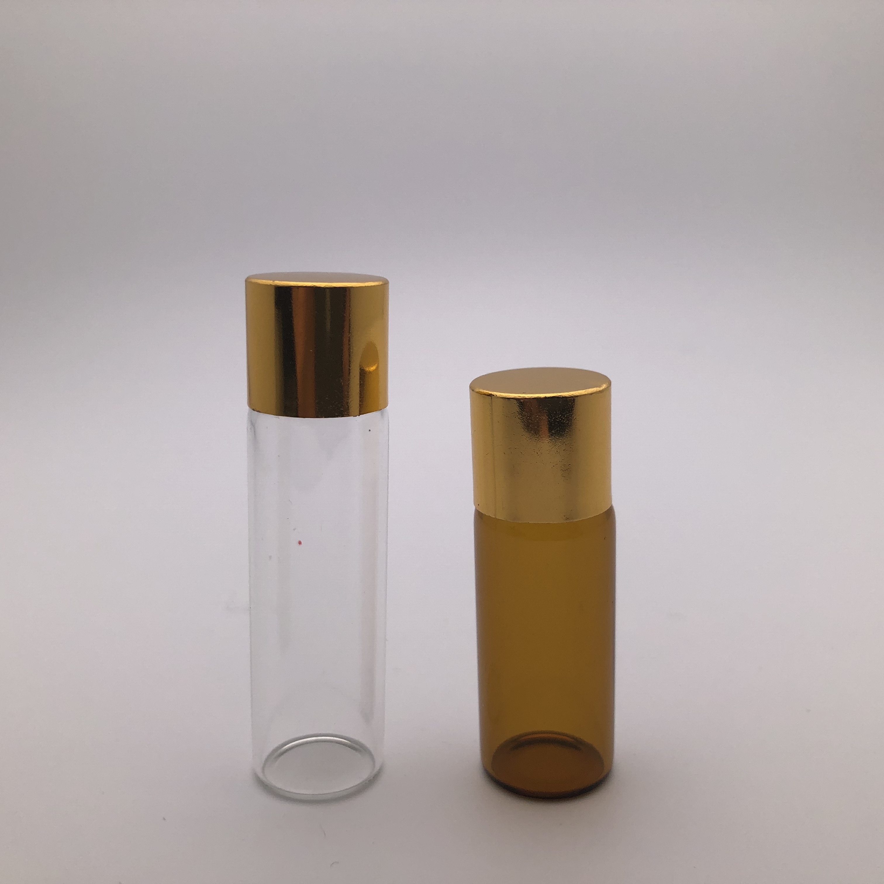 Amber Serum Mini Glass Vials With Gold Lids 5ml 10ml 20ml