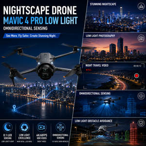 Drone Mavic 4 Pro pour la photographie de nuit, détection d'obstacles omnidirectionnelle, vidéo aérienne en basse lumière pour la création de paysages urbains - Product Image 1