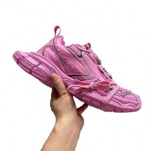 Zapatillas Deportivas Unisex de Malla y Poliuretano en Blanco y Negro, Talla 3XL, Diseño Casual para Hombre, 7.º Look de la Colección de Verano <span class=keywords><strong>Balenciaga</strong></span> - Product Image 5