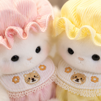 Boneka Domba Bayi - Boneka Domba Lembut dengan Pakaian yang Dapat Dilepas dan Topi Tidur