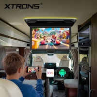 Moniteur de toit rabattable pour voiture Android XTRONS 21,5 pouces, écran IPS FHD, entrée HD, fixation métallique pour autocar, camping-car