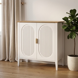 Buffet moderne avec rangement, meuble de rangement à arceaux cannelés avec étagère réglable, bar à café pour salle à manger et salon - Product Image 6