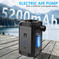 Bomba eléctrica para inflables y desinflar, bomba de cama de aire portátil con batería de 5200mAh