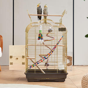 כלוב תוכים מברזל יצוק עם פתח עליון פתוח למשחק, כלוב ציפורים קטן לתוכים, בודג'יריגארים, תוכים, קוקטיילים, ציפורי אהבה - Product Image 2