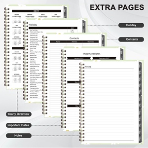 Agenda Semanal 2027 Personalizada con Cubierta de Papel Espiral, 12 Meses, A5, con Correas - Product Image 2