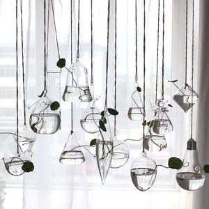 Vase suspendu <span class=keywords><strong>en</strong></span> <span class=keywords><strong>verre</strong></span> transparent créatif, grande goutte d'eau, <span class=keywords><strong>bouteille</strong></span> suspendue pour jardinage d'intérieur, décoration de la maison, <span class=keywords><strong>bouteille</strong></span> pour plantes - Product Image 4