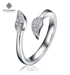 RN1325 Aceworks 925 Sterling Silver Jewelry <b>Adjustable</b> <b>Rings</b> Flower <b>Ring</b> - Product Image 2