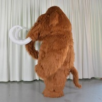 Costume gonflable de mascotte de dessin animé d'animal de mammouth de pany d'arc-en-ciel personnalisé professionnel
